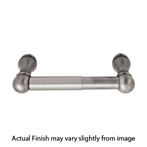 2605 - Traditional Brass - Spring Rod Paper Holder - Small Round Rosette - Pewter