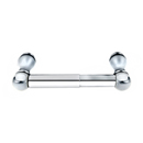 2605 - Traditional Brass - Spring Rod Paper Holder - Oval Rosette - Polished Chrome