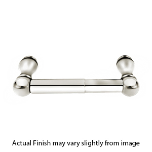 2605 - Traditional Brass - Spring Rod Paper Holder - Rectangular Rosette - Polished Nickel