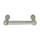 2605 - Traditional Brass - Spring Rod Paper Holder - Rectangular Rosette - Satin Nickel