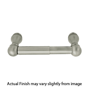 2605 - Traditional Brass - Spring Rod Paper Holder - Rectangular Rosette - Satin Nickel