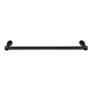 26024 - Traditional Brass - 12" Towel Bar - Rectangular Rosette - Flat Black