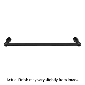 26024 - Traditional Brass - 12" Towel Bar - Rectangular Rosette - Flat Black