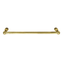 26024 - Traditional Brass - 12" Towel Bar - Rectangular Rosette - French Antique