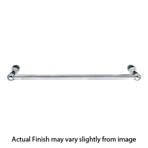 26024 - Traditional Brass - 12" Towel Bar - Rectangular Rosette - Polished Chrome