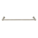 26024 - Traditional Brass - 12" Towel Bar - Rectangular Rosette - Satin Nickel