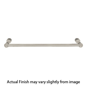 26024 - Traditional Brass - 12" Towel Bar - Rectangular Rosette - Satin Nickel