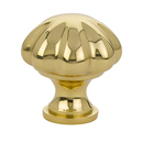 86121 - Traditional Brass - 1" Melon Knob - Unlacquered Brass