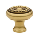 86112 - Traditional Brass - 1" Rope Knob - French Antique