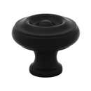 86114 - Traditional Brass - 1" Waverly Knob - Flat Black