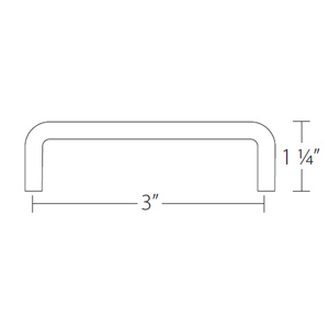 86131 - Traditional Brass - 3" Wire Pull - Pewter