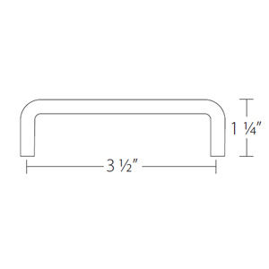 86132 - Traditional Brass - 3.5" Wire Pull - Pewter