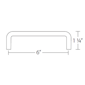 86249 - Traditional Brass - 6" Wire Pull - Pewter