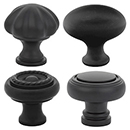 Traditional Brass Knobs - Flat Black