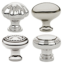 Traditional Brass Knobs - Polished Nickel