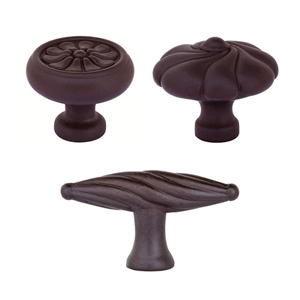 Tuscany Bronze Knobs - Deep Burgundy