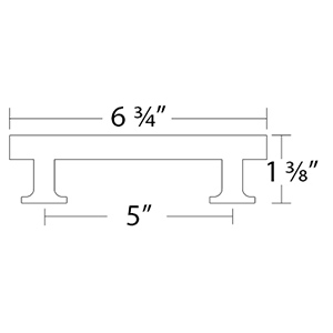 86676 - Urban Modern - 5" cc Freestone Pull - Oil Rubbed Bronze