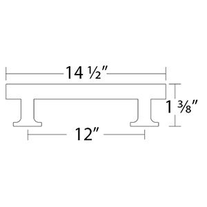 86678 - Urban Modern - 12" cc Freestone Pull - Satin Brass