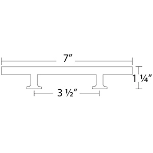 86682 - Urban Modern - 3.5" cc Freestone Extended Pull - Polished Nickel