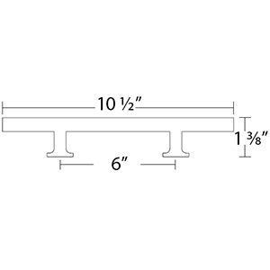 86683 - Urban Modern - 6" cc Freestone Extended Pull - Polished Nickel