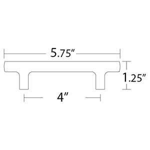 86460 - Urban Modern - 4" cc Mod Hex Pull - Flat Black