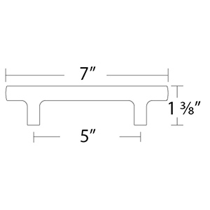 86679 - Urban Modern - 5" cc Mod Hex Pull - Oil Rubbed Bronze