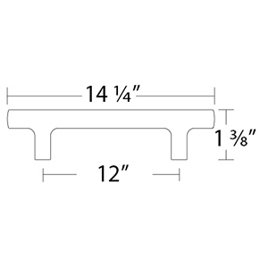 86681 - Urban Modern - 12" cc Mod Hex Pull - Oil Rubbed Bronze