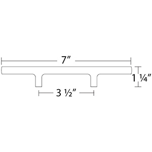 86684 - Urban Modern - 3.5" cc Mod Hex Extended Pull - Polished Chrome