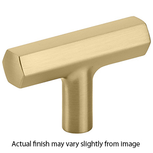 86728 - Urban Modern - 2" Mod Hex T-Knob - Satin Brass