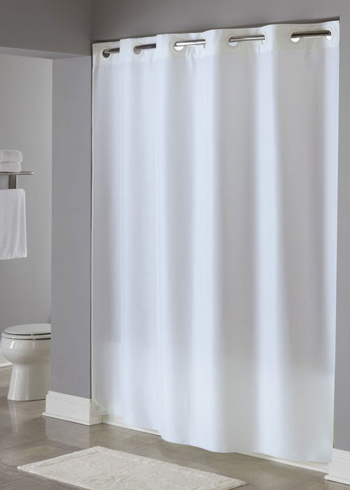 Ada Plain Shower Curtain 71 X 80 White, 80 Shower Curtain White
