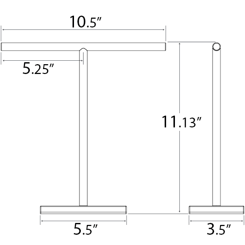 Two Arm Countertop Hand Towel Holder