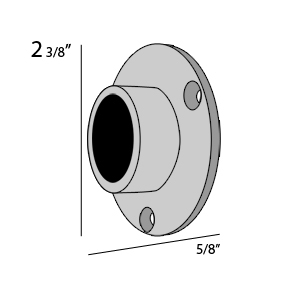 Surface Mounted - Shower Rod End Flanges