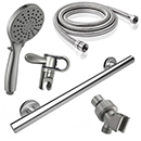 Linear Hand-Shower Slide Assemblies + Shower Arm Mount