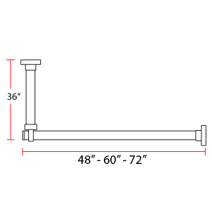 Suspended Rod Ceiling to Wall - Heavy Support