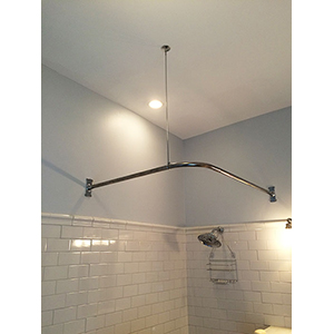 36" x 36" - Corner Shower Rod - Rectangular Flange