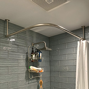 Ceiling Mounted Corner Shower Rod - 30" x 30"