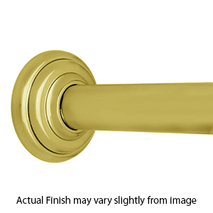 72" Shower Rod - Classic High Quality - Unlacquered Brass