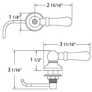 Toilet Tank Trip Lever - 958 - American Standard