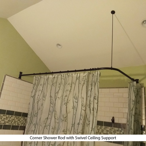 Corner Shower Rod 30 X 48, Corner Bathtub Curtain Rod