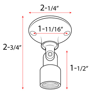 Ceiling Brace Angler - 5/8" Rods