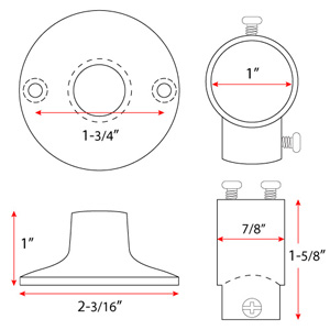 Flange & Loop for 5/8" Ceiling Support