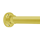 36" Shower Rod - Heavy Duty Round - Polished Brass