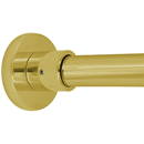 Deluxe Contemporary - Shower Rod - Polished Brass