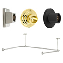 U-Shower Rod w/ Decorative Flange