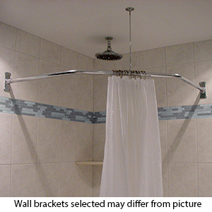 Embassy - 48" Neo Angle Shower Rod