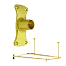 Brass D-Shape Shower Rod - 48" x 66"