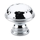 570 26 - Atherton - Hammered/ Plain Edge Knob - Polished Chrome