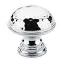 571 26 - Atherton - Hammered/ Knurled Edge Knob - Polished Chrome