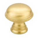 572 SB - Atherton - Plain Surface/ Knurled Edge Knob - Satin Brass