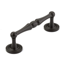 576 10B - Atherton - 4" Knurled Footplate Pull - Oil Rubbed Bronze